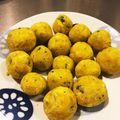 くるくるくるぽん's cooksnap of when they made 【離乳食後期】魚とおからのかぼちゃボール.