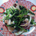 あっこ姉's cooksnap of when they made 【簡単】烏賊とほうれん草の中華風生姜炒め.