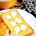 ふうはっちゃん's cooksnap of when they made トースト（ホイップクリームのせ）.