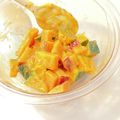 〜みみ〜's cooksnap of when they made かぼちゃとさつまいものゴマクリームサラダ.