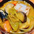 ふわりんぽよりん♪'s cooksnap of when they made なすとサバ缶のカレーみそスープ.