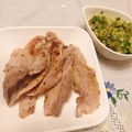 ともえcook's cooksnap of when they made セロリ大量消費、豚肉のガーリック焼き.