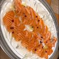 maezuchu's cooksnap of when they made サーモンとチーズのカルパッチョおもてなし.