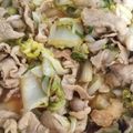 M.Aki's cooksnap of when they made コスパ最高♪豚こまと白菜炒め（豚肉）.