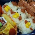 ゆうごママ☆'s cooksnap of when they made 簡単かわいいキャラ弁☆ニワトリおにぎり.