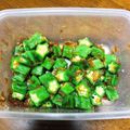 しまちょ★'s cooksnap of when they made 簡単★お弁当のおかず♪オクラだけで１品☆.