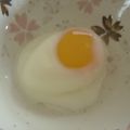 Nekozame's cooksnap of when they made レンジで簡単　温泉！？半熟！？卵♡.