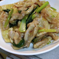 居酒屋さわ's cooksnap of when they made 小松菜とうす揚げ、豚ロースの炒め煮♡簡単.