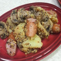 サーフブレイド's cooksnap of when they made じゃがいもとソーセージの粒マスタード炒め.