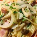 新婚OL's cooksnap of when they made 超簡単！ベーコンとしめじの和風パスタ！！.