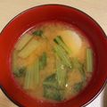 ピーナッツ子♪'s cooksnap of when they made 免疫力アップ！長芋小松菜のお味噌汁.
