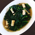 最高ﾋﾟｰﾏｿ's cooksnap of when they made めんつゆだけ簡単ほうれん草と油揚げ煮浸し.