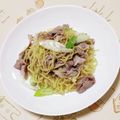 ネコかえる's cooksnap of when they made レンジで☆ネギ塩焼きそば♬.