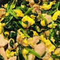 とん子♪'s cooksnap of when they made 豚とほうれん草と卵の中華塩炒め.