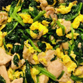 とん子♪'s cooksnap of when they made 豚とほうれん草と卵の中華塩炒め.