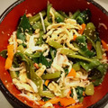 CBRsaiko's cooksnap of when they made つるむらさきと人参のナムル.