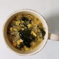 ☆ひなたmama☆'s cooksnap of when they made 包丁なしで玉子ともやしわかめの中華スープ.