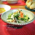 inyako's cooksnap of when they made ゴーヤとカニカマの酢の物.