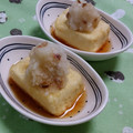 赤い電話's cooksnap of when they made 揚げ出し豆腐　梅おろしのせ.