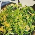 クロクロクローバー's cooksnap of when they made 簡単副菜　５分で豆苗の炒り玉子.