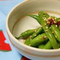 ピンクのたまご's cooksnap of when they made お弁当にも☆インゲンの梅肉あえ.