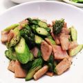 クックE662AA☆'s cooksnap of when they made アスパラとハムのオリーブオイル炒め.