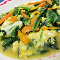 U☆kaoru's cooksnap of when they made ほうれん草と人参の卵とじ.