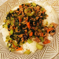himeKK's cooksnap of when they made 小松菜の中華風そぼろ丼.