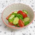 ゆづキッチン's cooksnap of when they made オクラ、プチトマト、きゅうりの麺つゆ和え.