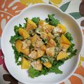 くネコまろす's cooksnap of when they made ポン酢ドレッシングで♪春菊と柿のサラダ.