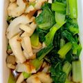ポムポムポヨコ's cooksnap of when they made レンジで！小松菜・しめじ・竹輪の煮浸し♪.