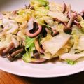chikiri's cooksnap of when they made イカとキャベツのバター炒め.