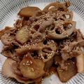 ConneQTゆん's cooksnap of when they made 豚肉と根菜の甘辛炒め.