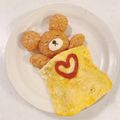 みもみも＊'s cooksnap of when they made キャラごはん☆すやすやクマさんオムライス.