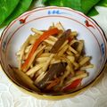 mielle's cooksnap of when they made マコモダケの塩きんぴら.