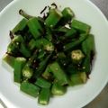鶏皮坊主's cooksnap of when they made 5分で完成！オクラの胡麻昆布和え.