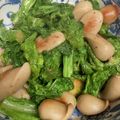 snow012's cooksnap of when they made からし菜とベーコンのいためもの.