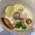 ゆーごん's cooksnap of when they made チーズとろ〜り！簡単シュクメルリ鍋.