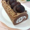 ＊naｰno＊'s cooksnap of when they made 栗のモンブランロールケーキ.