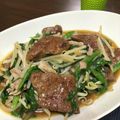 あきみに's cooksnap of when they made スタミナ満点＊我が家の絶品レバニラ炒め.