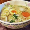 ダッフィーニーうに's cooksnap of when they made ごま豆乳鍋リメイク・豆乳ラーメン.