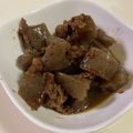 papikun's cooksnap of when they made 味染みこんにゃくと油揚げの甘辛炒め煮.