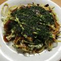 Pugまこちゃん's cooksnap of when they made モダン焼き?広島焼き?お好み焼き♪.