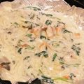 おくみの's cooksnap of when they made ♛ほうれん草と鮭のクリーム煮♛.