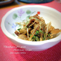 inyako's cooksnap of when they made 簡単酒肴★鶏皮と貝割れ大根の梅おかか和え.