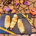 LULU♡まみ's cooksnap of when they made ハロウィンに★ミイラのウインナーパン.