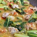 イムガヨン's cooksnap of when they made 鶏肉と小松菜のトマト炒め煮～むかご入り～.