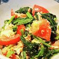 新妻あや's cooksnap of when they made ほうれん草✿トマト✿ツナのサラダ.