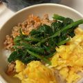 うさみちゃん★'s cooksnap of when they made 鶏そぼろの三食丼.