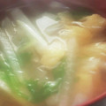 あゆたっくん's cooksnap of when they made 大根 水菜 油揚げの味噌汁^^.